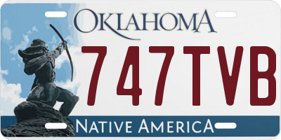 OK license plate 747TVB