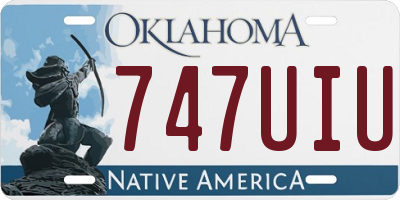 OK license plate 747UIU