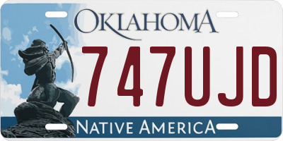 OK license plate 747UJD