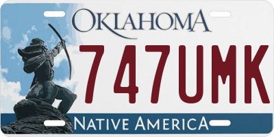 OK license plate 747UMK