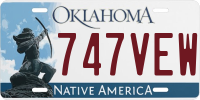 OK license plate 747VEW
