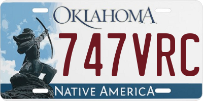 OK license plate 747VRC