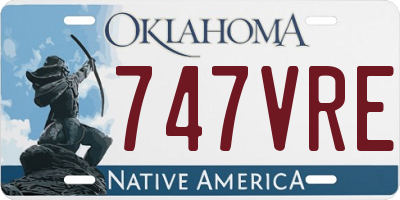 OK license plate 747VRE