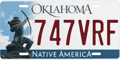 OK license plate 747VRF