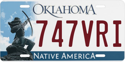 OK license plate 747VRI