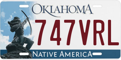 OK license plate 747VRL