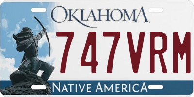 OK license plate 747VRM