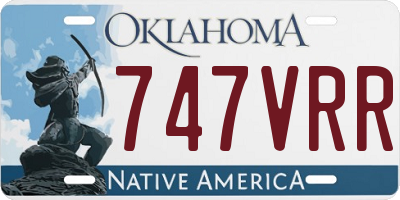 OK license plate 747VRR