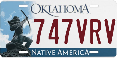 OK license plate 747VRV