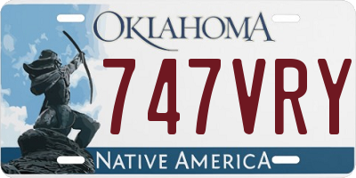 OK license plate 747VRY