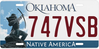 OK license plate 747VSB