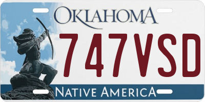 OK license plate 747VSD