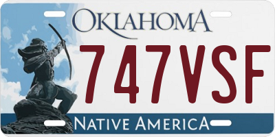 OK license plate 747VSF