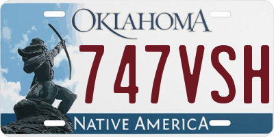 OK license plate 747VSH