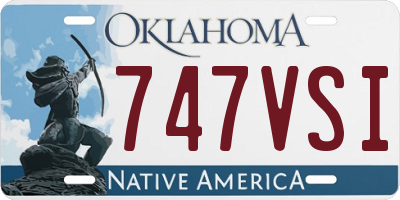 OK license plate 747VSI