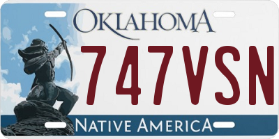 OK license plate 747VSN