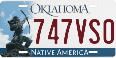 OK license plate 747VSO