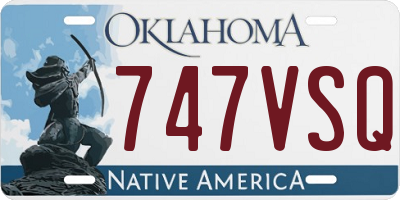 OK license plate 747VSQ