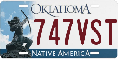 OK license plate 747VST