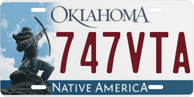 OK license plate 747VTA