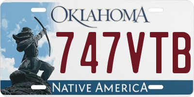 OK license plate 747VTB