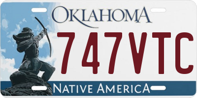 OK license plate 747VTC