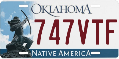 OK license plate 747VTF
