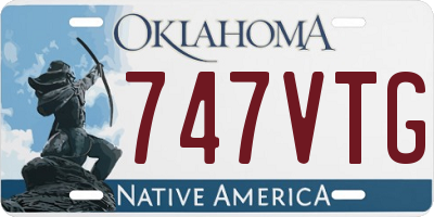 OK license plate 747VTG