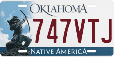 OK license plate 747VTJ