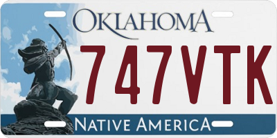 OK license plate 747VTK