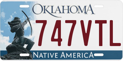 OK license plate 747VTL