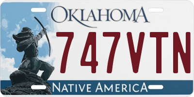 OK license plate 747VTN