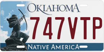 OK license plate 747VTP