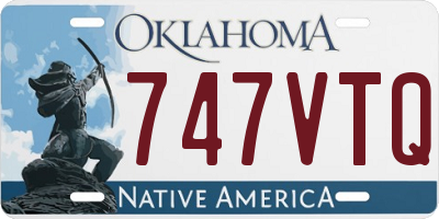 OK license plate 747VTQ