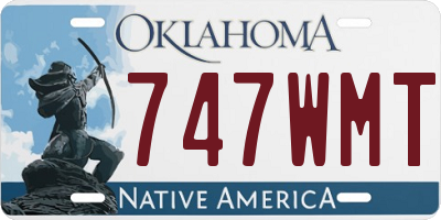 OK license plate 747WMT
