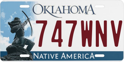 OK license plate 747WNV