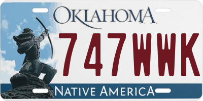 OK license plate 747WWK