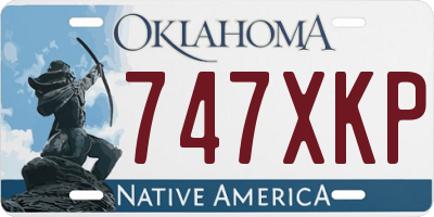 OK license plate 747XKP