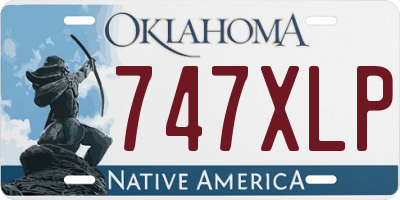 OK license plate 747XLP