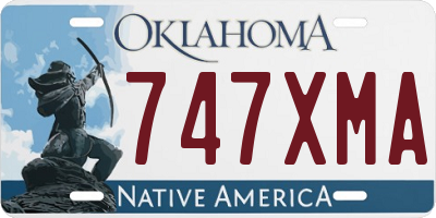 OK license plate 747XMA