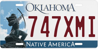 OK license plate 747XMI