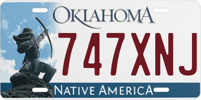 OK license plate 747XNJ