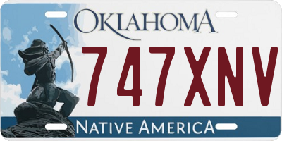 OK license plate 747XNV