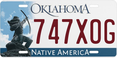 OK license plate 747XOG