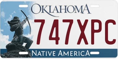 OK license plate 747XPC
