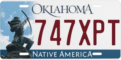 OK license plate 747XPT