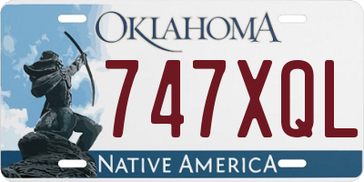 OK license plate 747XQL
