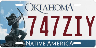 OK license plate 747ZIY