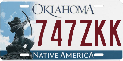 OK license plate 747ZKK