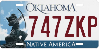 OK license plate 747ZKP